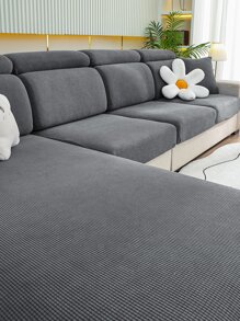 1pc Universal Elastic Sofa Cover In Four Seasons. Elasticity, Cover The Sofa Cushion Fully And Washable, Dust-proof And Dirt Resistance. - Màu xám đen - Xem 2