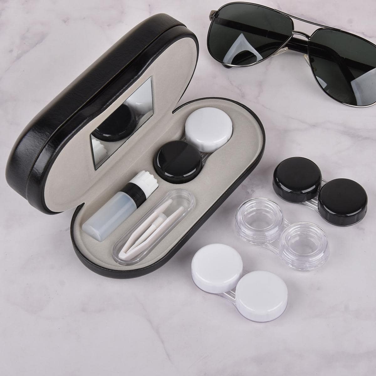 Double Layer Glasses And Contact Lenses Combined Storage Box | SHEIN USA