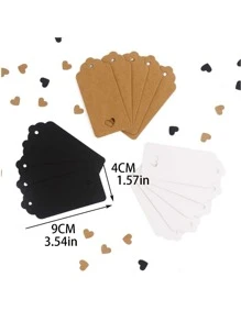 100pcs/Pack Hollow Out Heart Shaped Clothing Hang Tag,Christmas Valentine Day