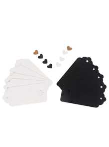 100pcs/Pack Hollow Out Heart Shaped Clothing Hang Tag,Christmas Valentine Day