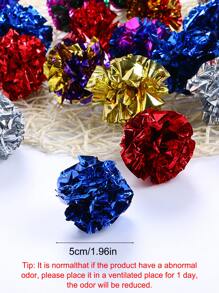 2pcs Random Color Rind Paper Ball Design Pet Sound Toy For Cat For Play - Multicolor - View 5