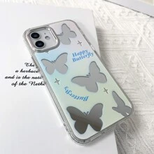 Wzór motyla Obudowy na Telefon - Srebro - Zobacz 2