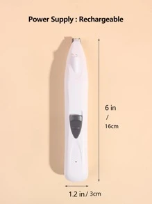 1pc White Rechargeable Cat/Dog Lover Gift And Dog/Cat Mom Love Grooming Clipper With LED Light (Includes Lithium Battery), For Cat Lover Gift And Cat Mom Love Moms, Dog Lover Gift And Dog Mom Love Moms, Cat Lover Gift And Cat Mom Love Lovers, Dog Lover Gift And Dog Mom Love Lovers, Best Cat Lover Gift And Cat Mom Love Moms, Best Dog Lover Gift And Dog Mom Love Moms