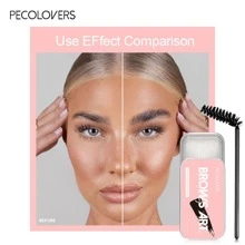 PECOLOVERS 眉毛造型凝膠眉毛蠟塑肥皂防水持久 3D 羽毛野生眉毛造型易於佩戴化妝眉毛 - #02 櫻桃 - 查看 6