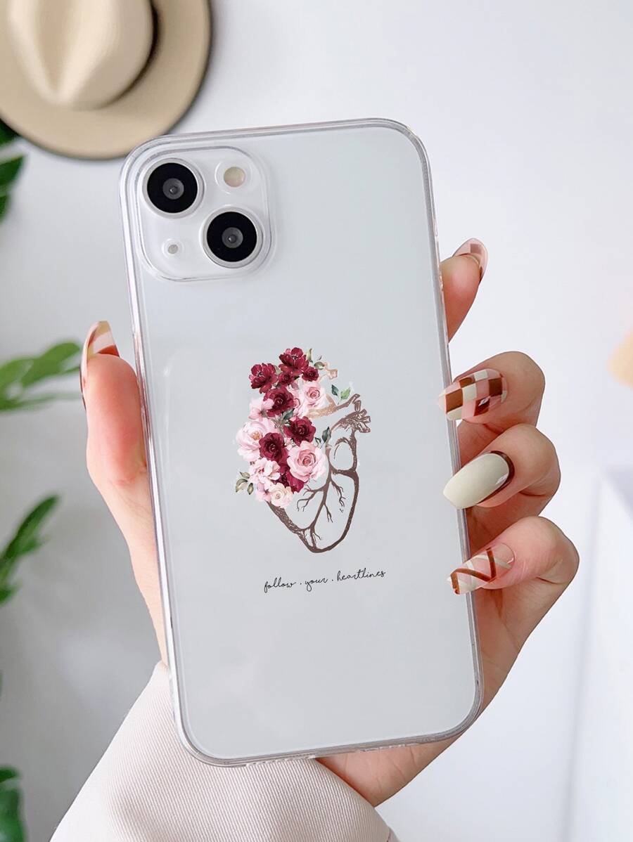 Ốp lưng điện thoại trong suốt họa tiết hoa chống nước chống sốc chống rơi chống trầy xước - Nhiều màu - Xem 1