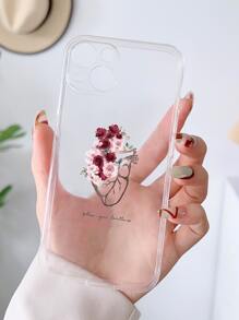 Ốp lưng điện thoại trong suốt họa tiết hoa chống nước chống sốc chống rơi chống trầy xước - Nhiều màu - Xem 2