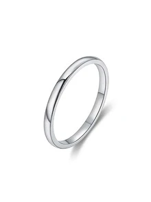 1個個性化和時尚的2mm實色平滑戒指(玫瑰金/黑色),供女性使用 - 2毫米 - 查看 6