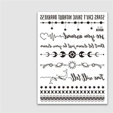 6pcs/set Temporary Tattoo Sticker With English Letters, Inspirational And Positive Words, Suitable For Adult Men And Women, Neck Tattoo Decal - Black - View 5