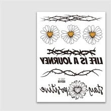 6pcs/set Temporary Tattoo Sticker With English Letters, Inspirational And Positive Words, Suitable For Adult Men And Women, Neck Tattoo Decal - Black - View 7