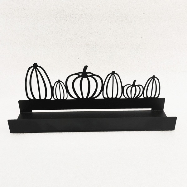 Home Decoration Ornament Wrought Iron Pumpkin Candle Holder One Piece