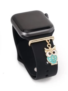 1pc Alloy Owl Watchbands Charm Decor, Compatible With Apple Watch Band Accessories, Compatible With Galaxy Watch Bands Charms, Compatible With Huawei Watch Band Series Gift - Multicolor - View 3