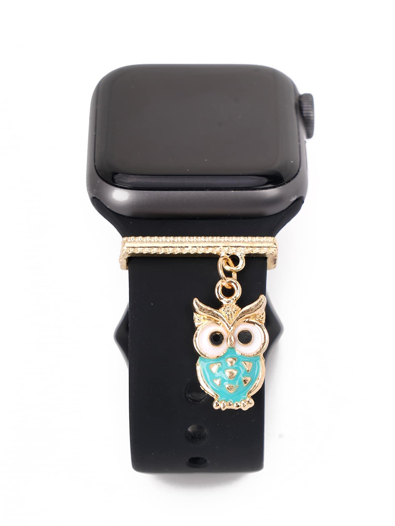 1pc Alloy Owl Watchbands Charm Decor, Compatible With Apple Watch Band Accessories, Compatible With Galaxy Watch Bands Charms, Compatible With Huawei Watch Band Series Gift - Multicolor - View 1