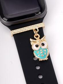 1pc Alloy Owl Watchbands Charm Decor, Compatible With Apple Watch Band Accessories, Compatible With Galaxy Watch Bands Charms, Compatible With Huawei Watch Band Series Gift - Multicolor - View 4