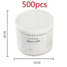500入組雙頭一次性彩妝&耳朵清潔,卸妝清潔,衛生&木棍 - 白色 - 查看 7