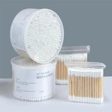 500入組雙頭一次性彩妝&耳朵清潔,卸妝清潔,衛生&木棍 - 白色 - 查看 2