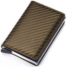 Shendy Vendy Cartera De Bolsillo Casual, Duradera, Minimalista, Moderna, De Negocios, Para Viajes,  Monedero Para hombre - Dorado - Ver 1
