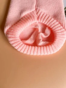 Valentine's Day Pet Sweater With Heart And Bone Pattern
