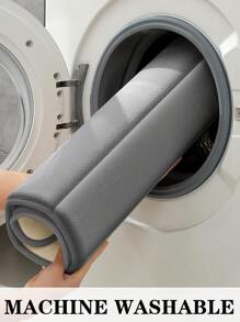 3件套记忆海绵条纹浴室垫套装，包括防滑吸水浴室垫和柔软速干浴室地毯，家居浴室装饰地毯户外地毯门垫夏季浴室配件 - 淺灰色 - 查看 4