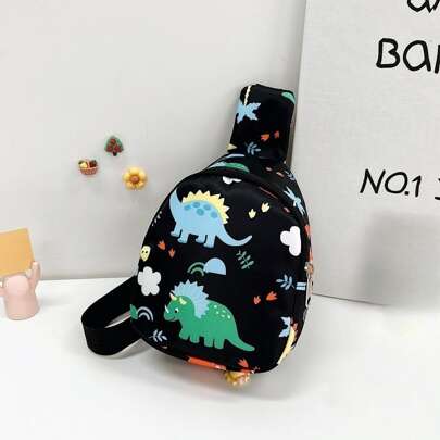 Bolso de pecho/bandolera/monedero con estampado de dinosaurios para niños, entrega de estilo aleatorio