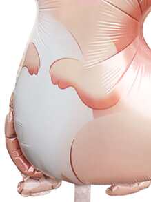 1 pieza Globo decorativo con diseño de conejo para fiestas, vuelta al colegio, Día de San Valentín - Rosa Pálido - Ver 4