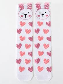 1 đôi tất chân bê in hình động vật nhiều màu hình trái tim mùa hè dành cho trẻ em - Nhiều màu - Xem 3