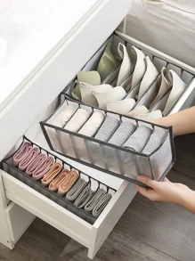 1pc Household Grid Separator Storage Bag For Clothes And Pants, Foldable Drawer Organizer For Student Closet, Wardrobe, Underwear Decorations Decor Festival Decor Room Decor Home Decor Decor Bedroom Decor Dress Pants Shoes Jeans Boots Skirtbedroom,Organizer,Organiser,Home Storage,White T Shirt Women,Black Pants Women,Ladies Winter Clothes,Dress,Winter Clothes For Ladies,Elegant Woman Dresses,White Shirt For Ladies,Long Sleeve,White Jumpsuit For Women,Spring Dresses For Women,Spring Outfits For Women,Spring,Spring Clothes,Minimalist,Summer Tops - Grey - View 5