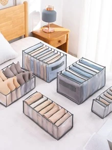 1pc Household Grid Separator Storage Bag For Clothes And Pants, Foldable Drawer Organizer For Student Closet, Wardrobe, Underwear Decorations Decor Festival Decor Room Decor Home Decor Decor Bedroom Decor Dress Pants Shoes Jeans Boots Skirtbedroom,Organizer,Organiser,Home Storage,White T Shirt Women,Black Pants Women,Ladies Winter Clothes,Dress,Winter Clothes For Ladies,Elegant Woman Dresses,White Shirt For Ladies,Long Sleeve,White Jumpsuit For Women,Spring Dresses For Women,Spring Outfits For Women,Spring,Spring Clothes,Minimalist,Summer Tops - Grey - View 3