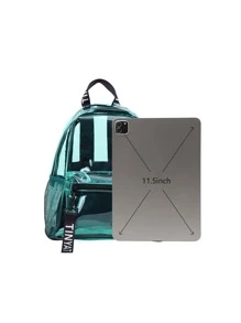 TINYAT 夏季時尚透明單肩包,精美小包那女孩Love,透視防水透明包 - 無色 - 查看 5