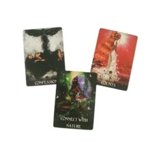 Nuevas y calientes Cartas del oráculo de la musa salvaje 54 piezas Baraja de cartas en inglés para diversión, adivinación y entretenimiento con familiares y amigos, juegos de mesa - Verde - Ver 5