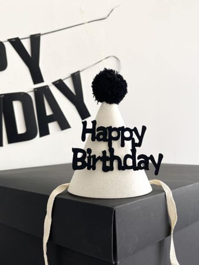 1pc Ins 1st Birthday Non-Woven Fabric Felt Hat For Parent-Child And Girls Birthday Decoration Arrangement