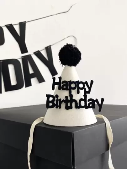 1 件装 1 岁生日无纺布毡帽，适合亲子和女孩生日装饰布置