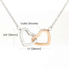 Classic Two-Tone Cubic Zirconia Heart Pendant Necklace & Earrings Gift Set, Comes With Gift Box And Card, Ideal For Father To Daughter's 18th, 21st, 16th, 13th Birthday, Graduation, Christmas Party Gift Christmas Gift Valentines,Mom,Mother,Mother's Day,Gift - 13th - View 5