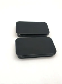 Mini Push-Pull Lid Balm Box Portable Metal Small Box Slide Lid Small Pill Box Memory Card Storage Small Iron Box - Black - View 3