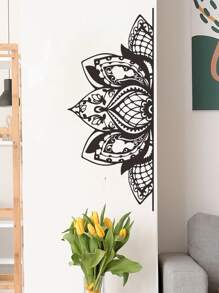 曼陀羅印花牆貼 - 黑色 - 查看 1