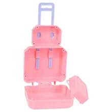 Mala de Brinquedo para Boneca, Mala de Viagem em Miniatura com Rodas (Cor Aleatória, Boneca não Incluída) - Multicolorido - Visão 6