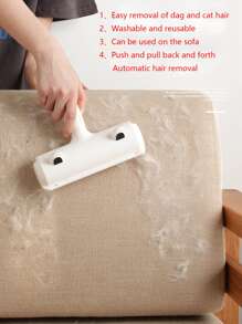 1pc Cat Ear Design Dog Hair Remover - Light Grey - View 4