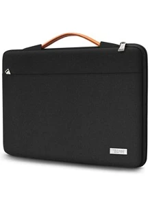 TECOOL Black Laptop Sleeve With Handle, Laptop Bag Compatible With 13-16 Inch And Chromebook, Shock-Proof And Water-Resistant - Black - View 2