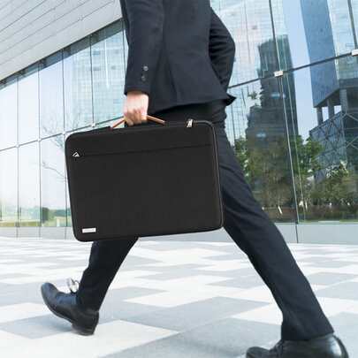 TECOOL 黑色笔记本电脑保护套，带提手，兼容13-16英寸笔记本电脑和Chromebook，防震防水