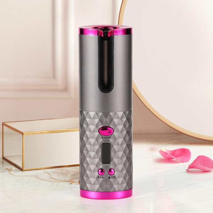 Wireless Curler Curling Iron Portable USB Charging - Grey - View 1