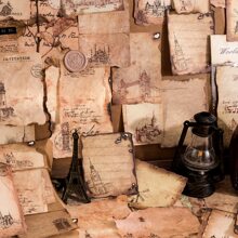 30pcs Vintage Style Memo Pad Kit - Brown - View 5