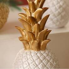1pc Modern Ins Style Creative Pineapple Shaped Resin Ornament For Living Room And Bedroom Desk Decoration - Vàng - Xem 4