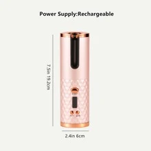 1入組ABS捲髮棒帶梳子和髮夾,現代便攜專業美髮捲髮器 - 粉色 - 查看 7