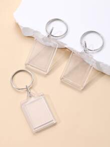 3入組diy鑰匙扣掛件,具有清晰的相片遮罩和相框,適用於禮物袋和背包裝飾,非常適合生日、派對、節日、兒童節等活動。