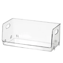 1pc Desktop Transparent Cup Storage Box, Stackable Tray For Coffee, Snack, Cosmetics Organizing - Clear - View 4