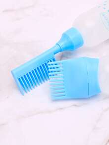 2pcs Blue Dry Shampoo Bottle With Comb Teeth, Perfect For Hair Dyeing And Hairdressing - Multicolor - View 9
