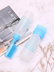 2pcs Blue Dry Shampoo Bottle With Comb Teeth, Perfect For Hair Dyeing And Hairdressing - Multicolor - View 3