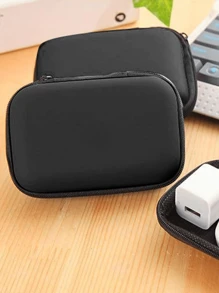 1 Miếng Hình chữ nhật Hình dạng Dây kéo Khép kín Túi đựng Đối với Cáp dữ liệu , Tai nghe , Chìa khóa , Đồng xu , Nhỏ bé Lưu trữ - Màu tím - Xem 4