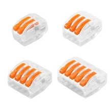 140PCS Lever Wire Connectors Wire Connector Assortment Pack Compact Splicing Connector Kit for Electrical Wires Solid Stranded Flexible Wires, 2 Port, 3 Port, 4 Port,5 Port - Nhiều màu - Xem 8