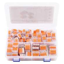 140PCS Lever Wire Connectors Wire Connector Assortment Pack Compact Splicing Connector Kit for Electrical Wires Solid Stranded Flexible Wires, 2 Port, 3 Port, 4 Port,5 Port - Nhiều màu - Xem 7