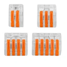 140PCS Lever Wire Connectors Wire Connector Assortment Pack Compact Splicing Connector Kit for Electrical Wires Solid Stranded Flexible Wires, 2 Port, 3 Port, 4 Port,5 Port - Nhiều màu - Xem 9
